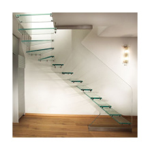 Indoor minimalism  glass floating stair